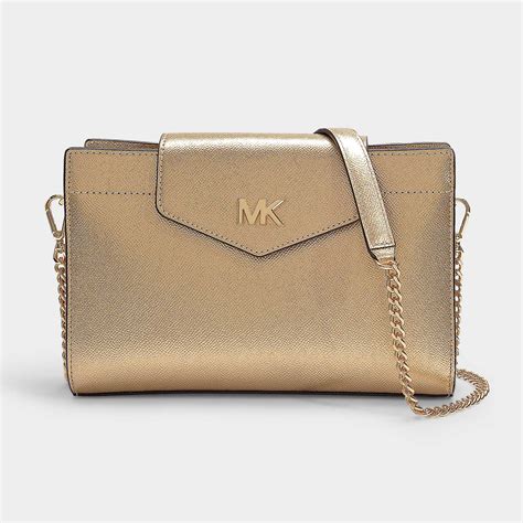 michael kors gold crossbody.